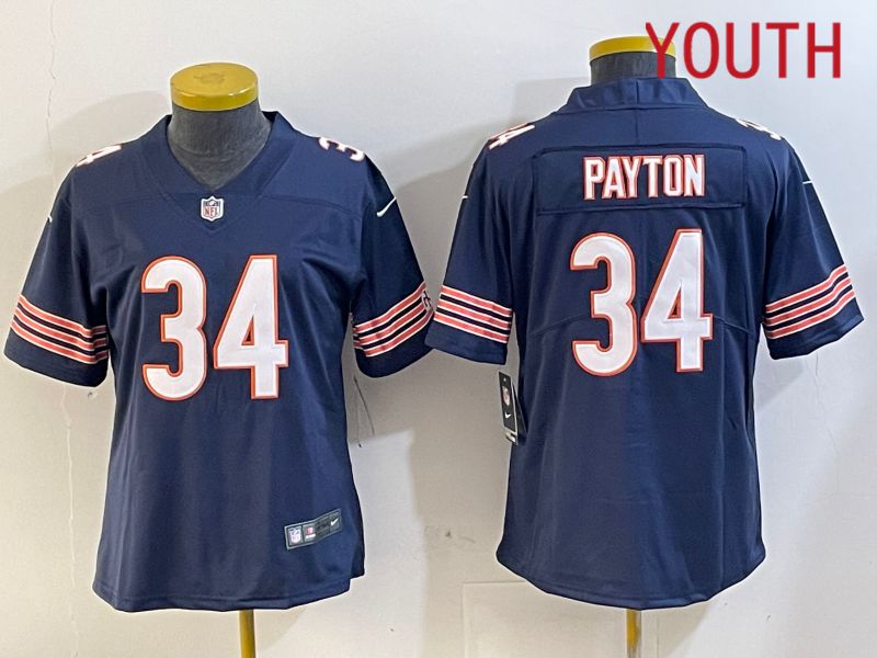 Youth Chicago Bears #34 Payton Blue 2024 Nike Limited NFL Jersey style 1->youth nfl jersey->Youth Jersey